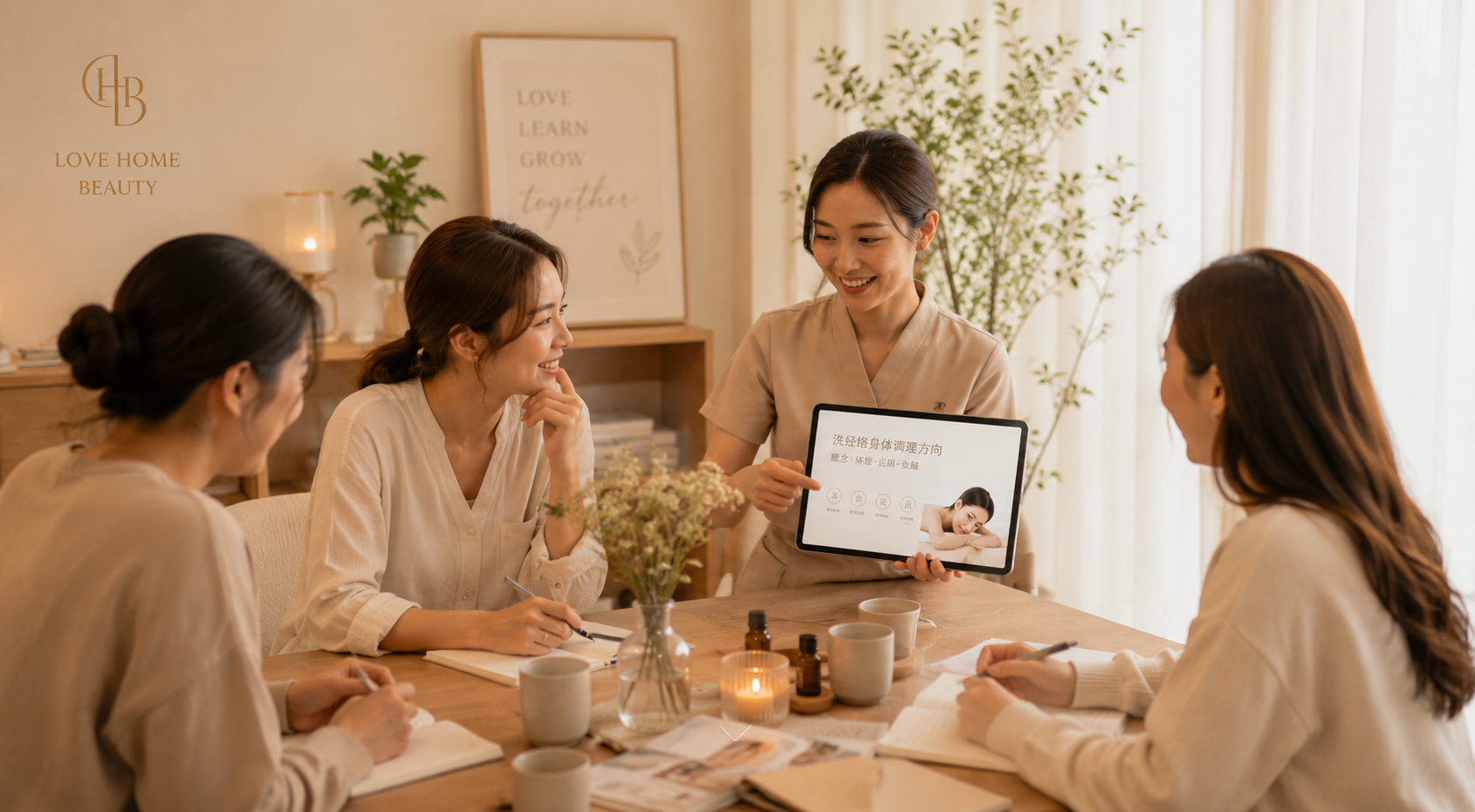 Love Home Beauty wellness learning session